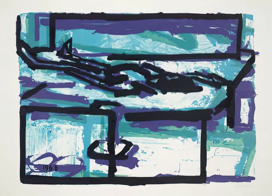 Frank Auerbach Prints: A Collector's Guide to the Master of Post-War British Painting - RECLINING FIGURE I by Frank Auerbach
