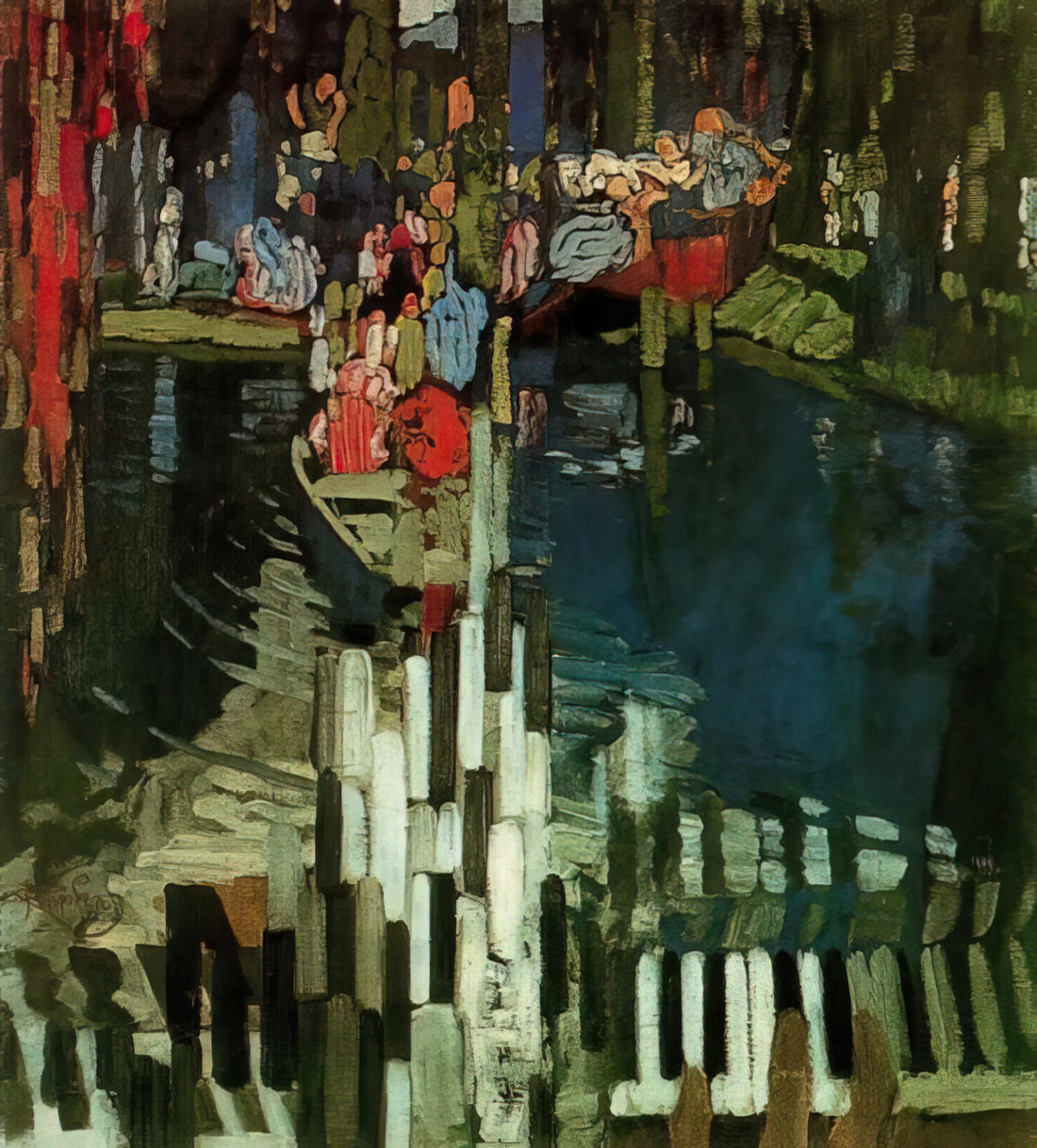 František Kupka Canvas: The Abstract Pioneer's Vision in Modern Art Prints - Piano Keys Lake by Frantisek Kupka
