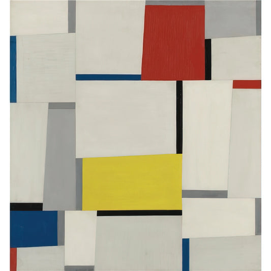 Fritz Glarner Framed Canvas Print: A Collector's Guide to Geometric Abstraction - Relational Painting #65 - 1953 by Fritz Glarner