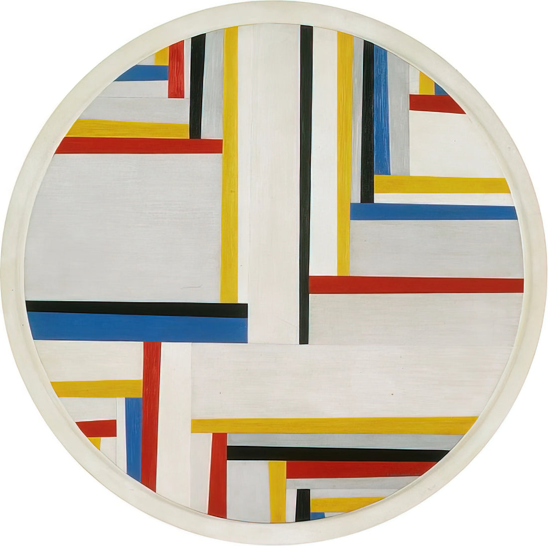 Fritz Glarner Posters: A Guide to the Concrete Artist's Geometric Legacy - Relational painting, Tondo #4 - 1946 by Fritz Glarner