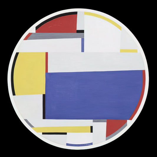 Fritz Glarner Reproduction: The Art of Precision in Modernist Abstraction - Relational Painting, Tondo #40 - 1956 by Fritz Glarner