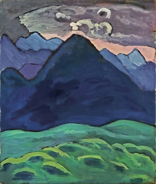 Gabriele Münter Paintings for Sale: A Collector's Guide to Expressionist Masterpieces - BLAUER KEGELBERG 1930 by Gabriele Munter