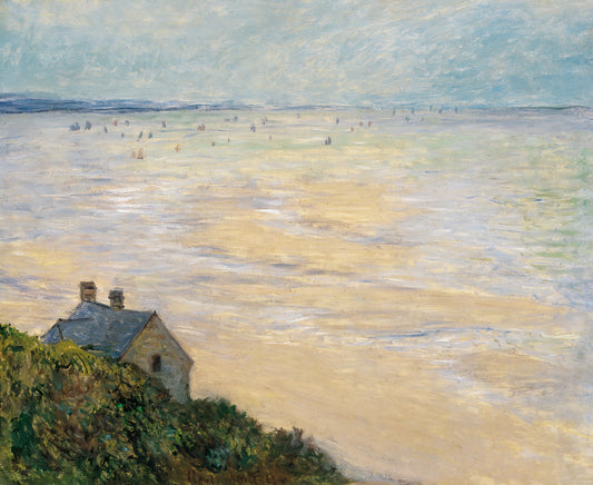 Garden of Monet: The Living Canvas That Transformed Impressionism - The Hut at Trouville, Low Tide by claude monet