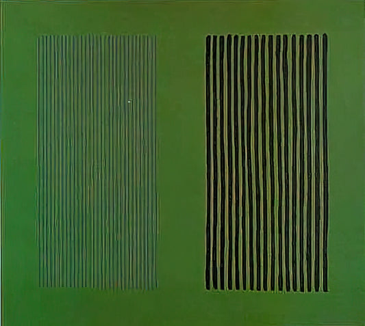 Gene Davis: The Master of Color Field Painting and His Striking Stripes - Green Giant - 1980 by Gene Davis