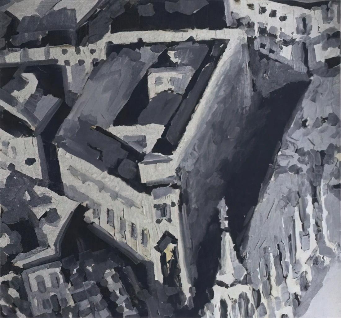 Gerhard Richter Canvas Print: A Collector's Guide to Museum-Quality Art - TOWNSCAPE M2 1968 by Gerhard Richter