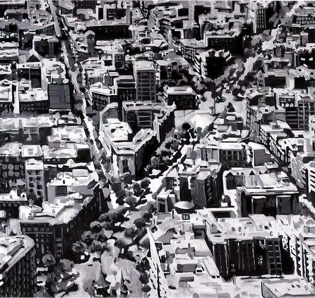 Gerhard Richter Canvas: The Master of Photorealism and Abstract Expressionism - TOWNSCAPE MADRID by Gerhard Richter