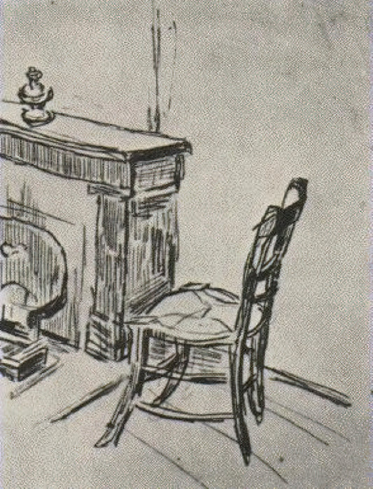 Getty Van Gogh: The Museum's Collection and Where to Find Authentic Prints - Chair near the Stove by Vincent van Gogh