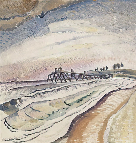 Grace Cossington Smith Print: A Guide to the Artist's Vibrant Modernist Legacy - Bulli Pier, South Coast - 1931 by Grace Cossington Smith