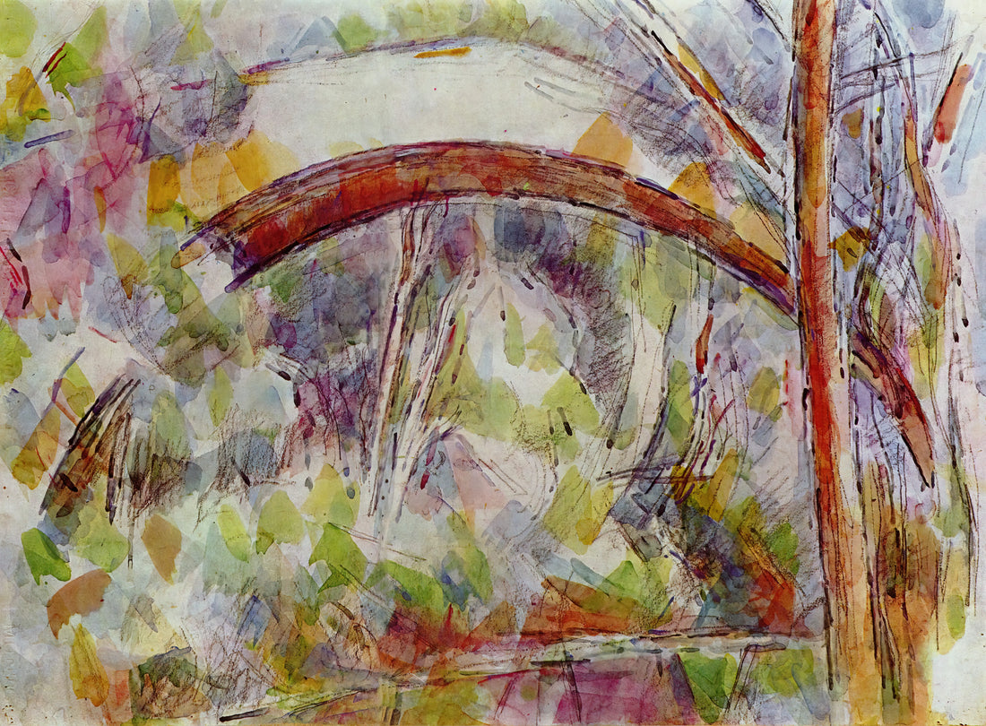 Graphic Notes by Paul Cézanne: Decoding the Master's Visual Language - River at the bridge of the three sources by Paul Cézanne