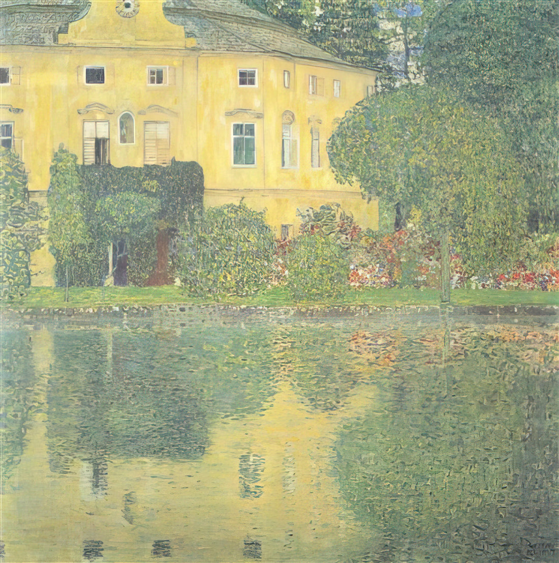 Gustav Klimt Art Work: The Golden Legacy of Vienna's Visionary Painter - SCHLOSS KAMMER ON THE ATTERSEE IV by Gustav Klimt