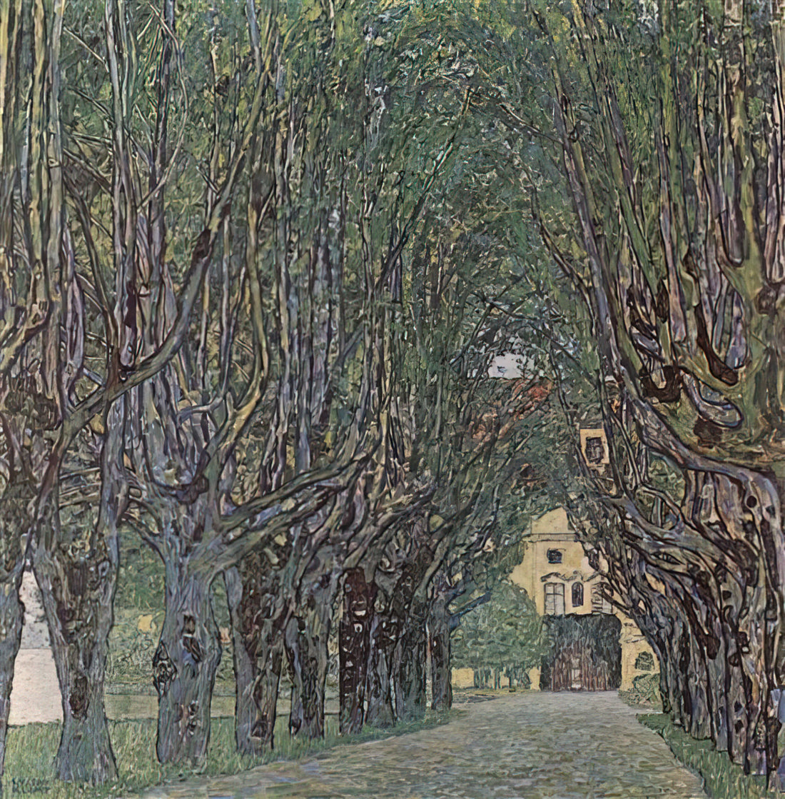 Gustav Klimt Art: The Golden Legacy of Vienna's Visionary Painter - AVENUE OF SCHLOSS KAMMER PARK by Gustav Klimt