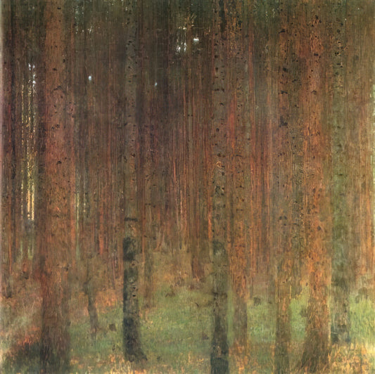 Gustav Klimt at Hall des Lumières: A Digital Renaissance of Vienna's Golden Master - PINE FOREST II by Gustav Klimt