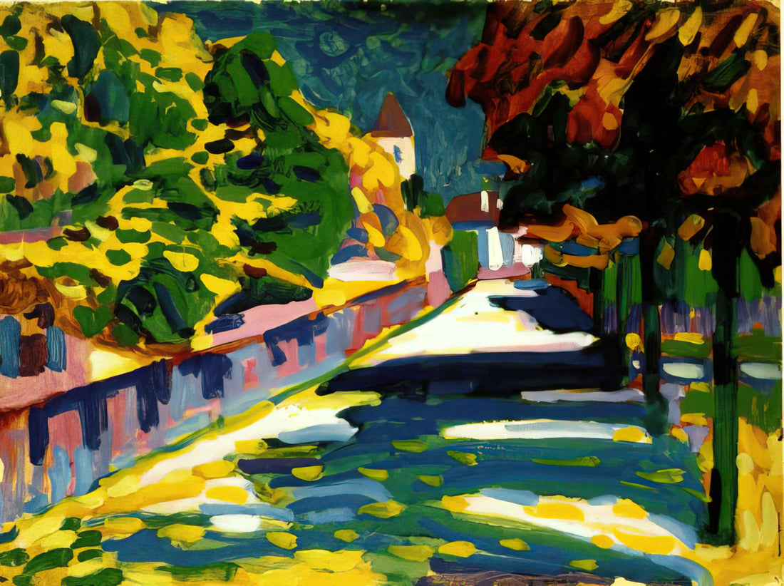 Heavy Red by Kandinsky: A Pivotal Masterpiece of Abstract Expression - AUTUMN IN BAVARIA 1908 by Wassily Kandinsky