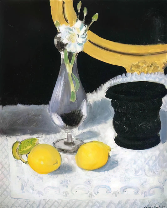 Henri Matisse 1910 Painting: A Pivotal Moment in Modern Art - STILL LIFE WITH LEMONS 1919 by Henri Matisse