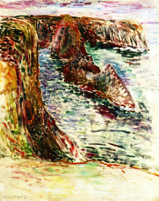 Henri Matisse Blue Nude Print: A Masterpiece of Modernist Color and Form - BELLE ILE EN MER 1897 by Henri Matisse