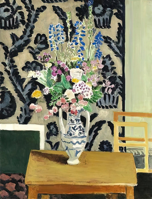 Henri Matisse Blue Still Life: A Masterful Exploration of Color and Form - BOUQUET DE FLEURS POUR LE QUATORZE JUILLET 1919 by Henri Matisse