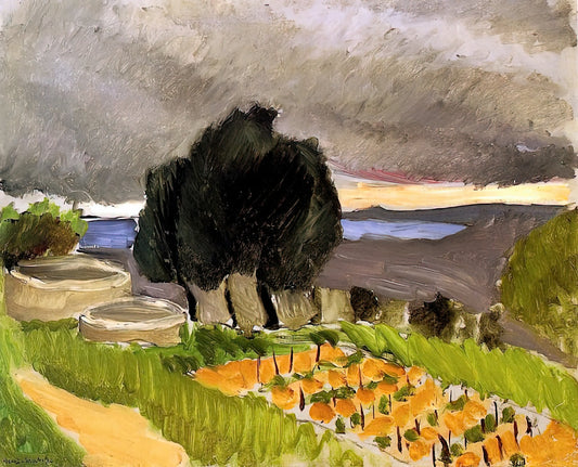 Henri Matisse Jazz Prints: A Masterpiece of Color and Cut-Outs - LANDSCAPE OF THE MIDI BEFORE THE STORM 1921 by Henri Matisse