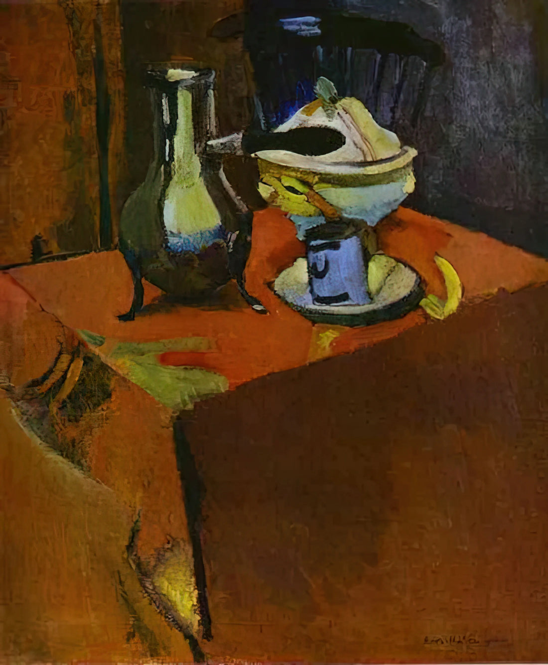 Henri Matisse Modern Art: A Revolutionary Vision of Color and Form - DISHES ON A TABLE 1900 by Henri Matisse