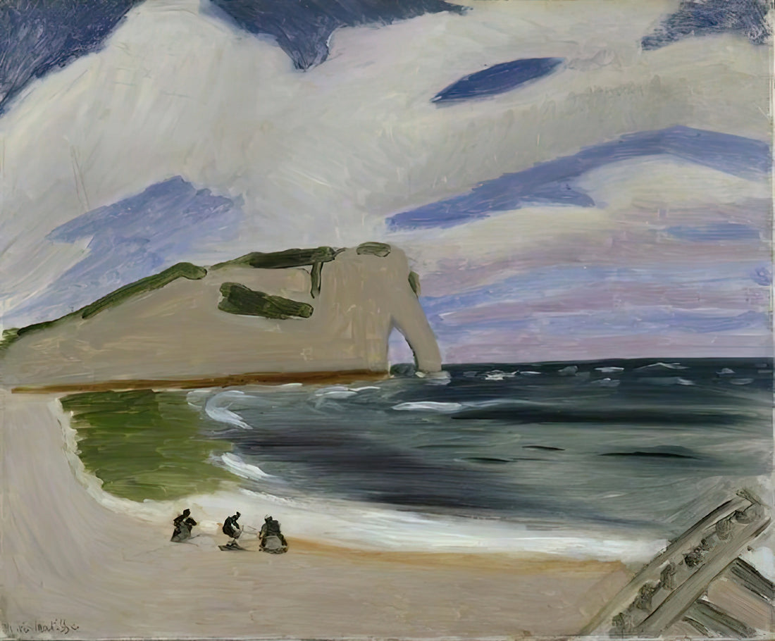 Henri Matisse Original Paintings: A Collector's Guide to His Revolutionary Art - WOMEN ON THE BEACH ETRETAT 1920 by Henri Matisse