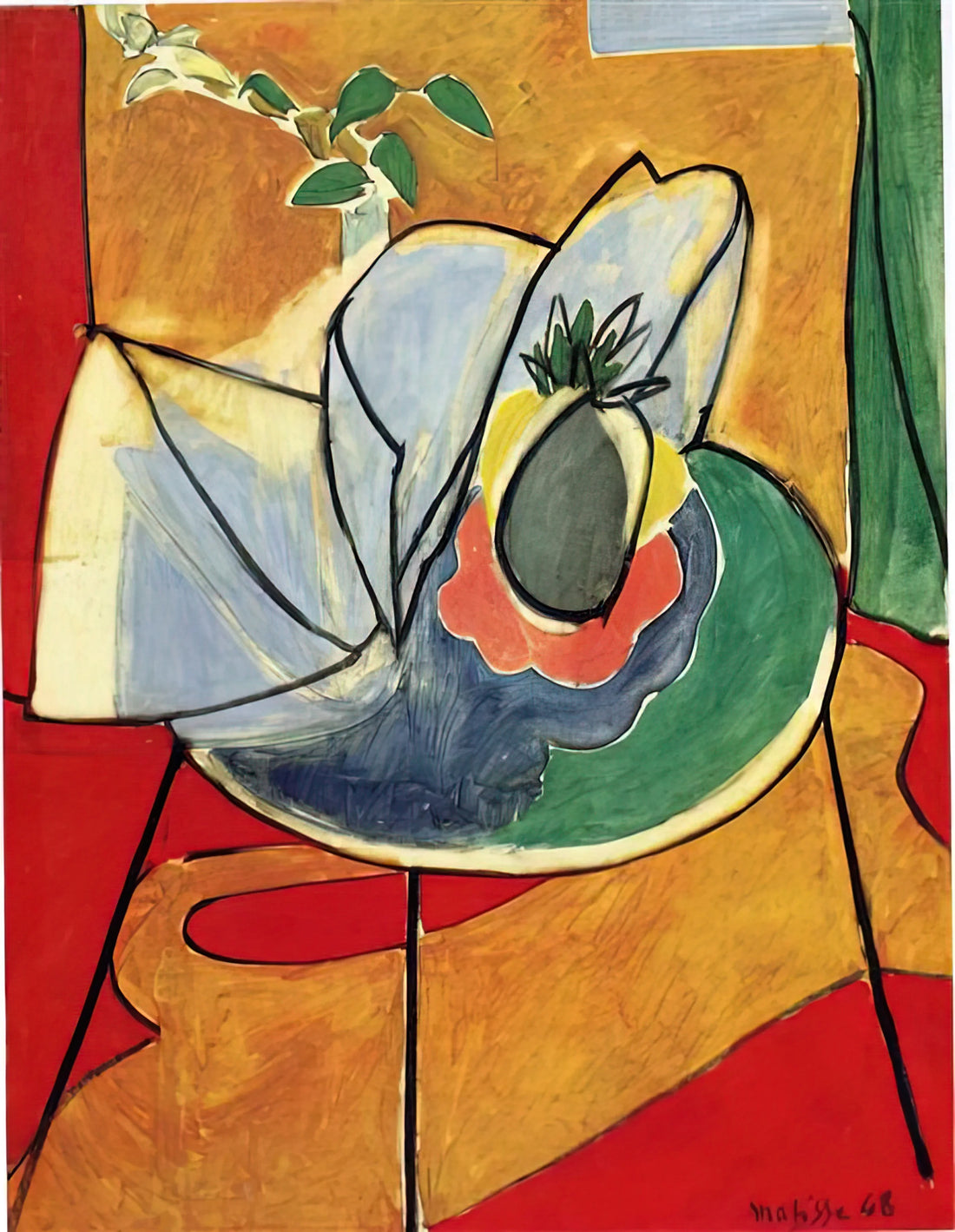 Henri Matisse Pencil Drawings: The Intimate Foundation of a Modern Master - THE PINAPPLE 1948 by Henri Matisse