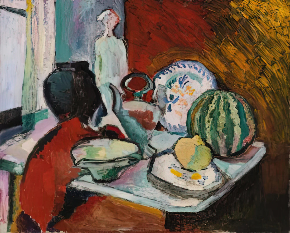 Henri Matisse Posters at MoMA: A Collector's Guide to Iconic Art Prints - DISHES AND MELON 1907 by Henri Matisse