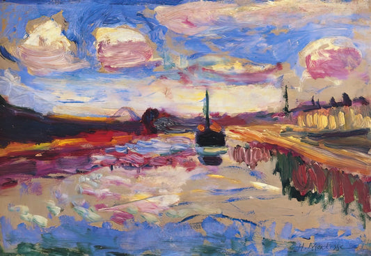 Henri Matisse The Snail Print: A Masterpiece of Color and Form in Modern Art - CANAL DU MIDI 1899 by Henri Matisse