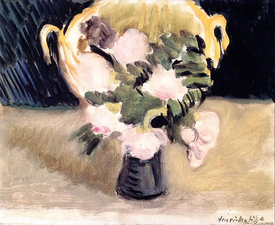 Henri Matisse's Portrait of Madame Matisse: A Masterpiece of Modernist Portraiture - FLOWERS 1919 by Henri Matisse