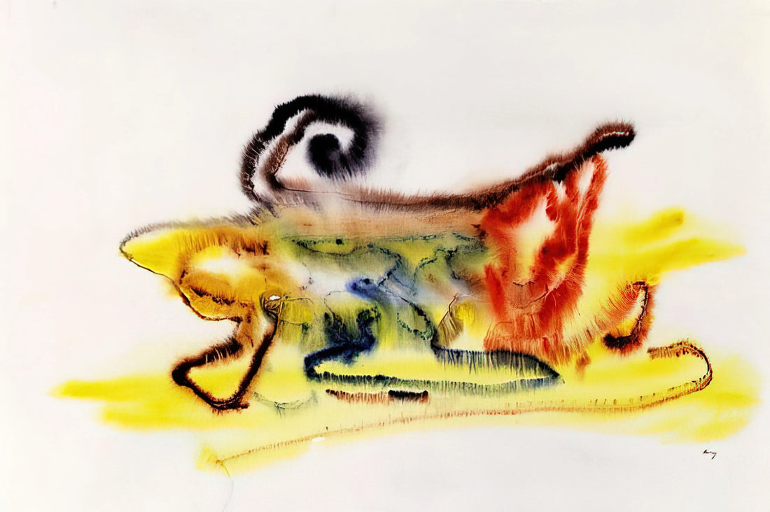 Henri Michaux: The Visionary Poet-Painter of Inner Landscapes - Untitled - 1961 by Henri Michaux