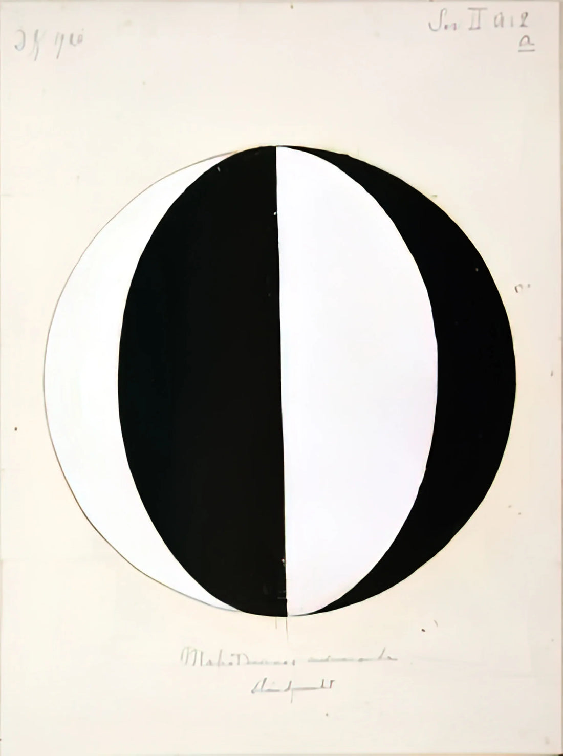 Hilma af Klint Original Paintings: The Mystical Pioneer of Abstract Art - THE MAHATMAS PRESENT STANDING POINT SERIES II NO 2A 1920 by Hilma af Klint