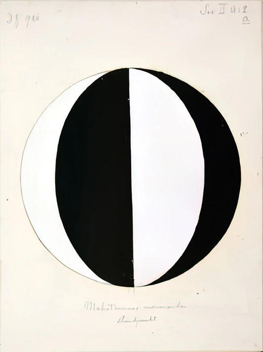 Hilma af Klint Portraits: Unlocking the Spiritual Symbolism of a Pioneering Abstract Artist - THE MAHATMAS PRESENT STANDING POINT SERIES II NO 2A 1920 by Hilma af Klint