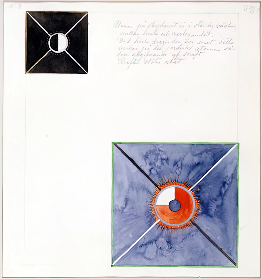 Hilma af Klint: The Visionary Pioneer of Abstract Art - ATOM SERIES NO 8 ATOM ON THE ETHER PLANE IS IN CONSTANT CHANGE BETWEEN REST AND ACTIVITY AT THE 1917 by Hilma af Klint