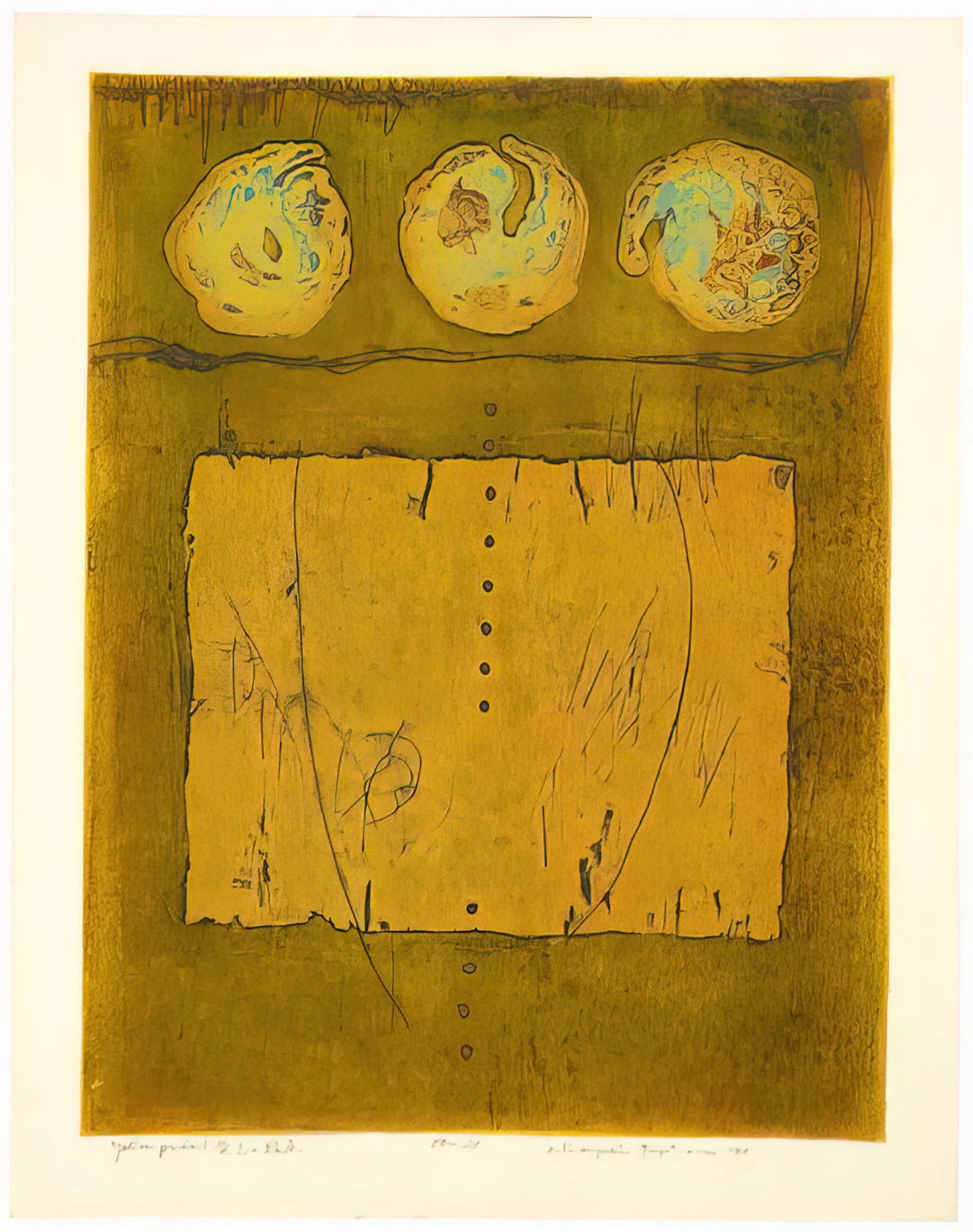 Hiroyuki Tajima Acrylic Print: A Modernist Masterpiece in Contemporary Form - Yellow Print - 1970 by Hiroyuki Tajima