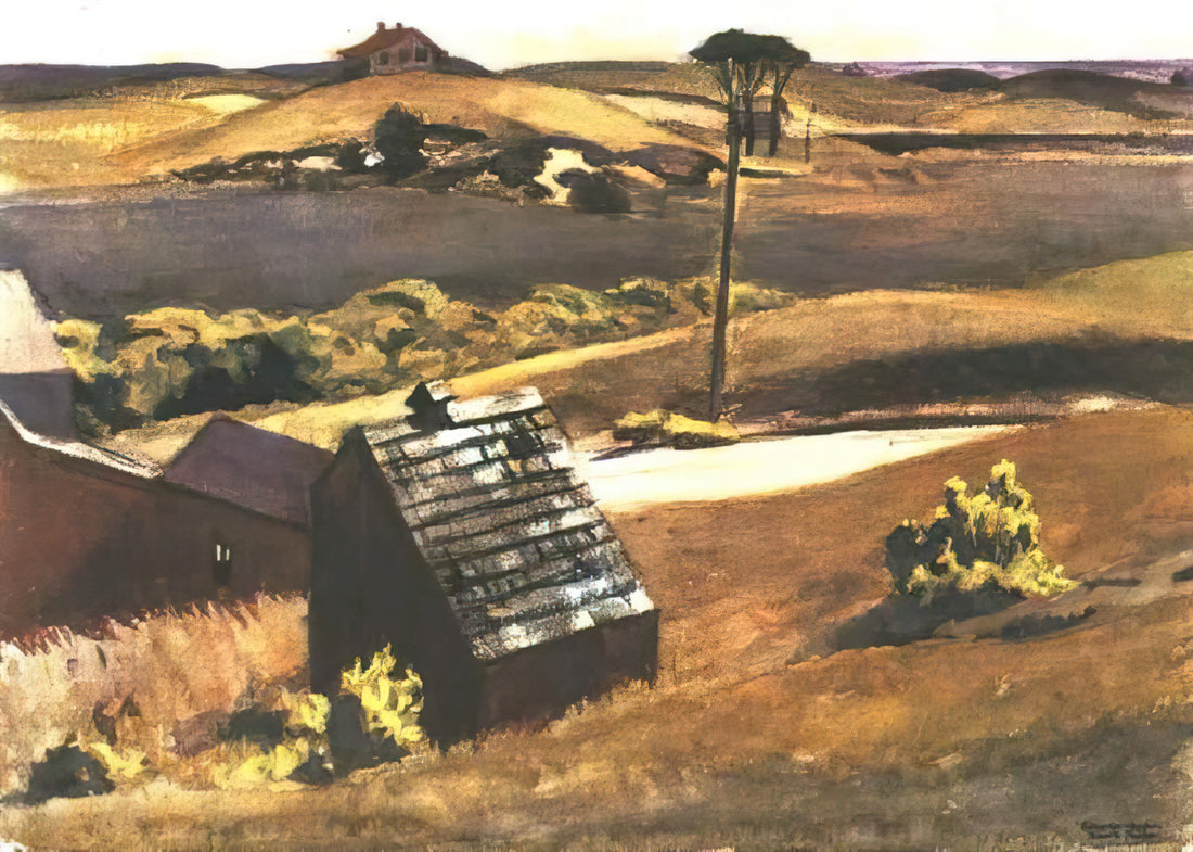 Hopper at the Whitney Museum: A Deep Dive into America's Master of Solitude - Burly Cobb Hen Coop and Barn by Edward Hopper