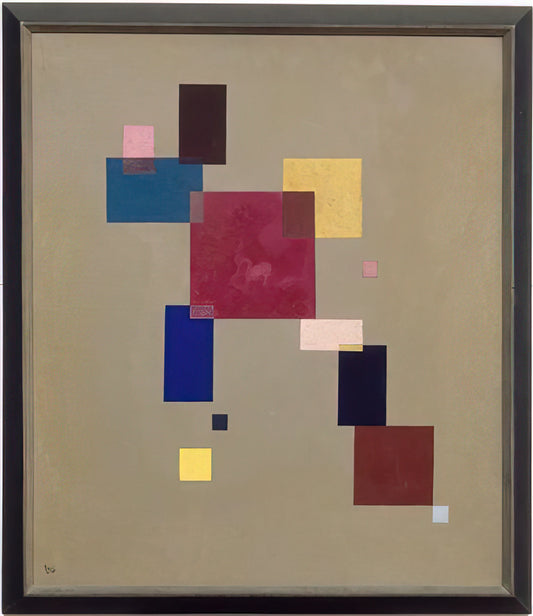 Houses in Munich by Kandinsky: The Early Urban Landscapes of a Modern Master - THREE RECTANGLES 1930 by Wassily Kandinsky