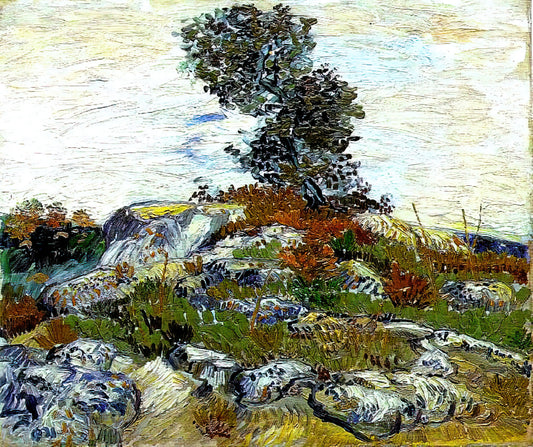 Immersive Vincent van Gogh: An Art Historian's Guide to Experiencing His Vision - The Rocks with Oak tree by Vincent van Gogh