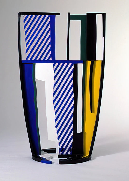 In the Car: Decoding Roy Lichtenstein's Iconic Pop Art Poster - GLASS IV 1977 by Roy Lichtenstein