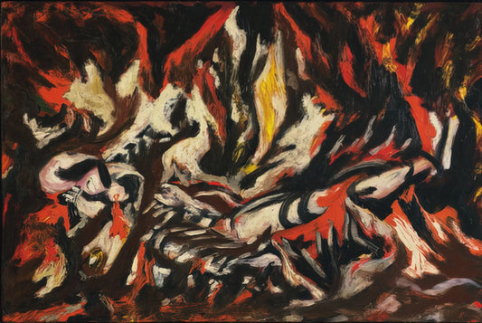 Jackson Pollock 17: Decoding the Masterpiece of Abstract Expressionism - THE FLAME 1938 by Jackson Pollock