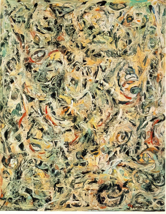 Jackson Pollock Art: Decoding the Revolutionary Drip Paintings of Abstract Expressionism - EYES IN THE HEAT 1946 by Jackson Pollock