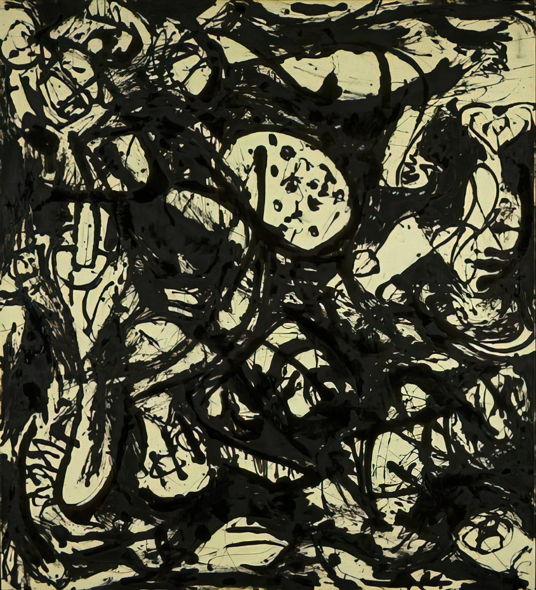 Jackson Pollock Official Website: A Curator's Guide to Authentic Resources and Art Prints - BLACK WHITE NUMBER 20 1951 by Jackson Pollock