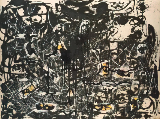 Jackson Pollock Painting Ex Machina: Decoding the Mechanical Genius Behind the Drip - YELLOW ISLANDS by Jackson Pollock
