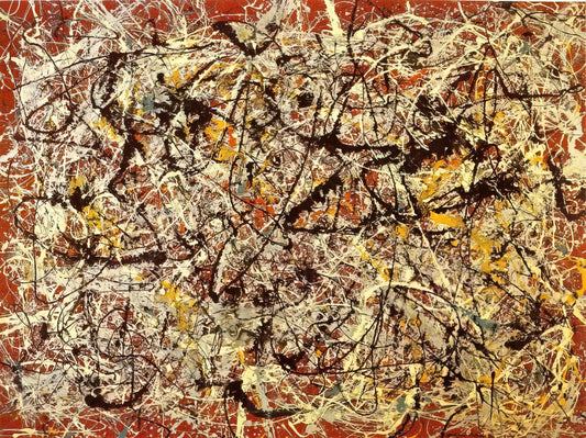 Jackson Pollock and the WPA: How Federal Art Projects Shaped an American Master - MURAL ON INDIAN RED GROUND 1950 by Jackson Pollock