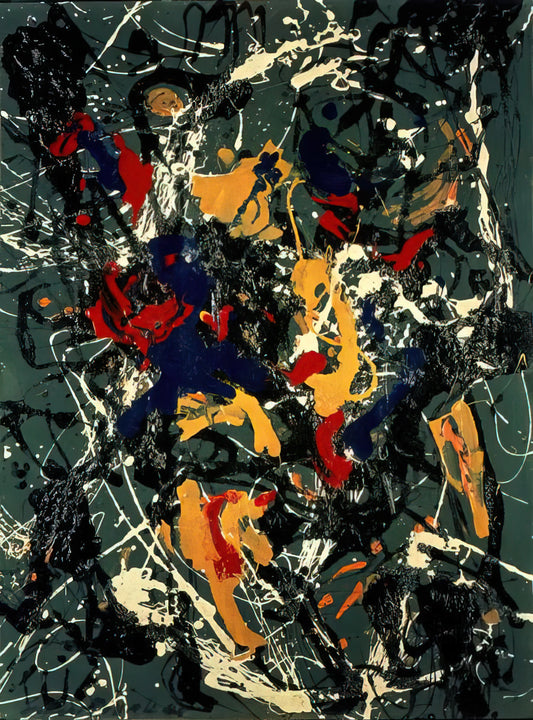 Jackson Pollock in the 1950s: The Pinnacle of Abstract Expressionism and Drip Painting Innovation - NUMBER 3 1948 by Jackson Pollock