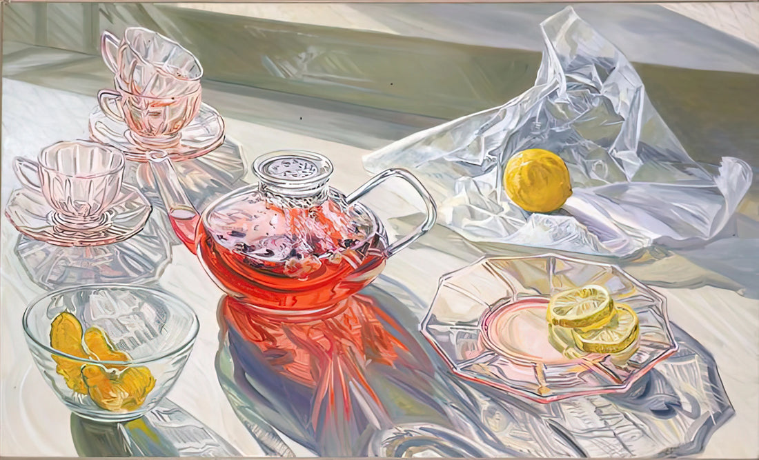 Janet Fish Art Work: A Master of Light, Color, and Everyday Objects - HERB TEA 1995 by Janet Fish