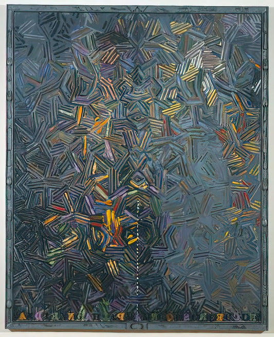 Jasper Johns Framed Canvas Print: A Collector's Guide to Neo-Dada Masterpieces - DANCERS ON A PLANE 1981 by Jasper Johns