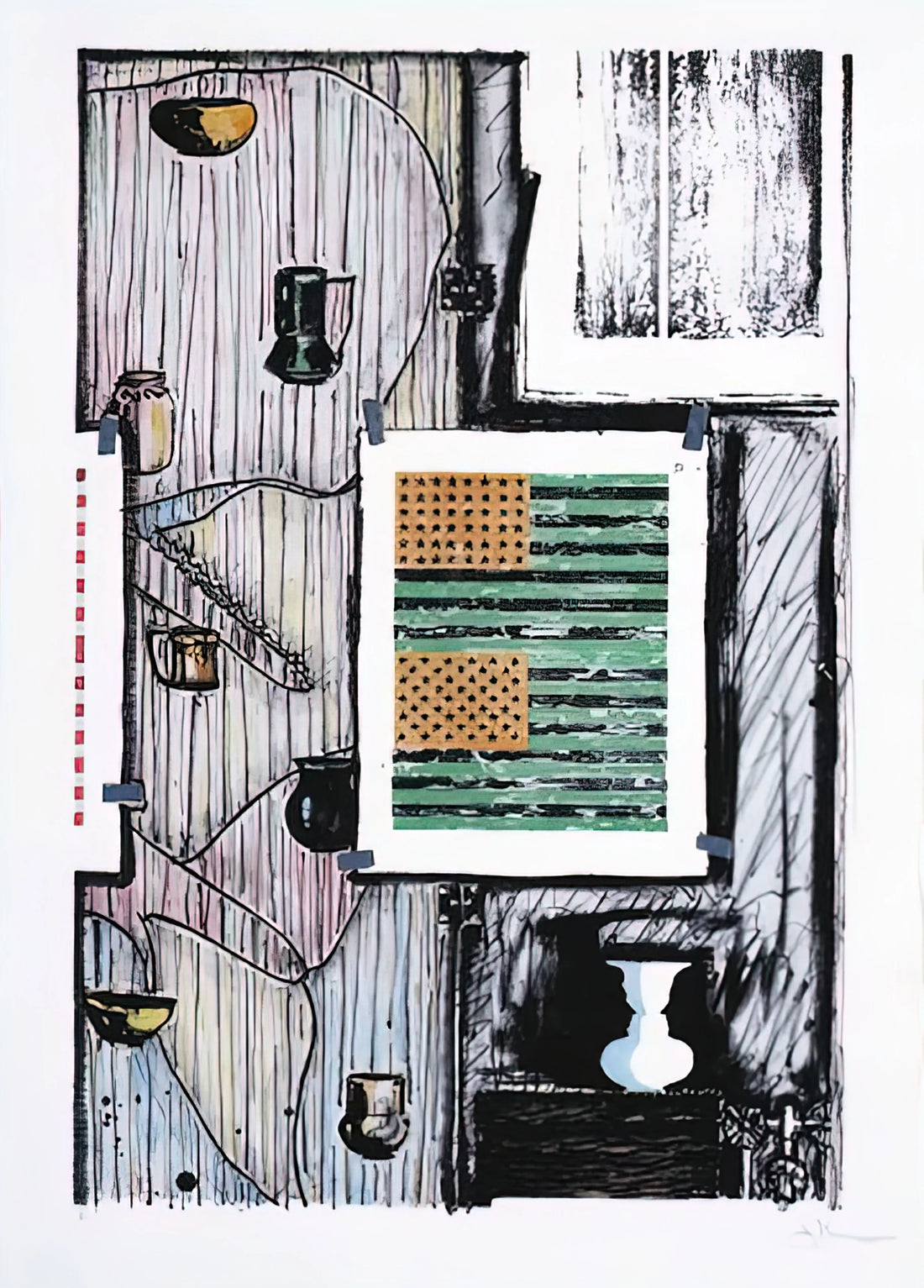 Jasper Johns Signed Lithograph: A Collector's Guide to Authenticity, Value & Legacy - VENTRILOQUIST ULAE 235 by Jasper Johns