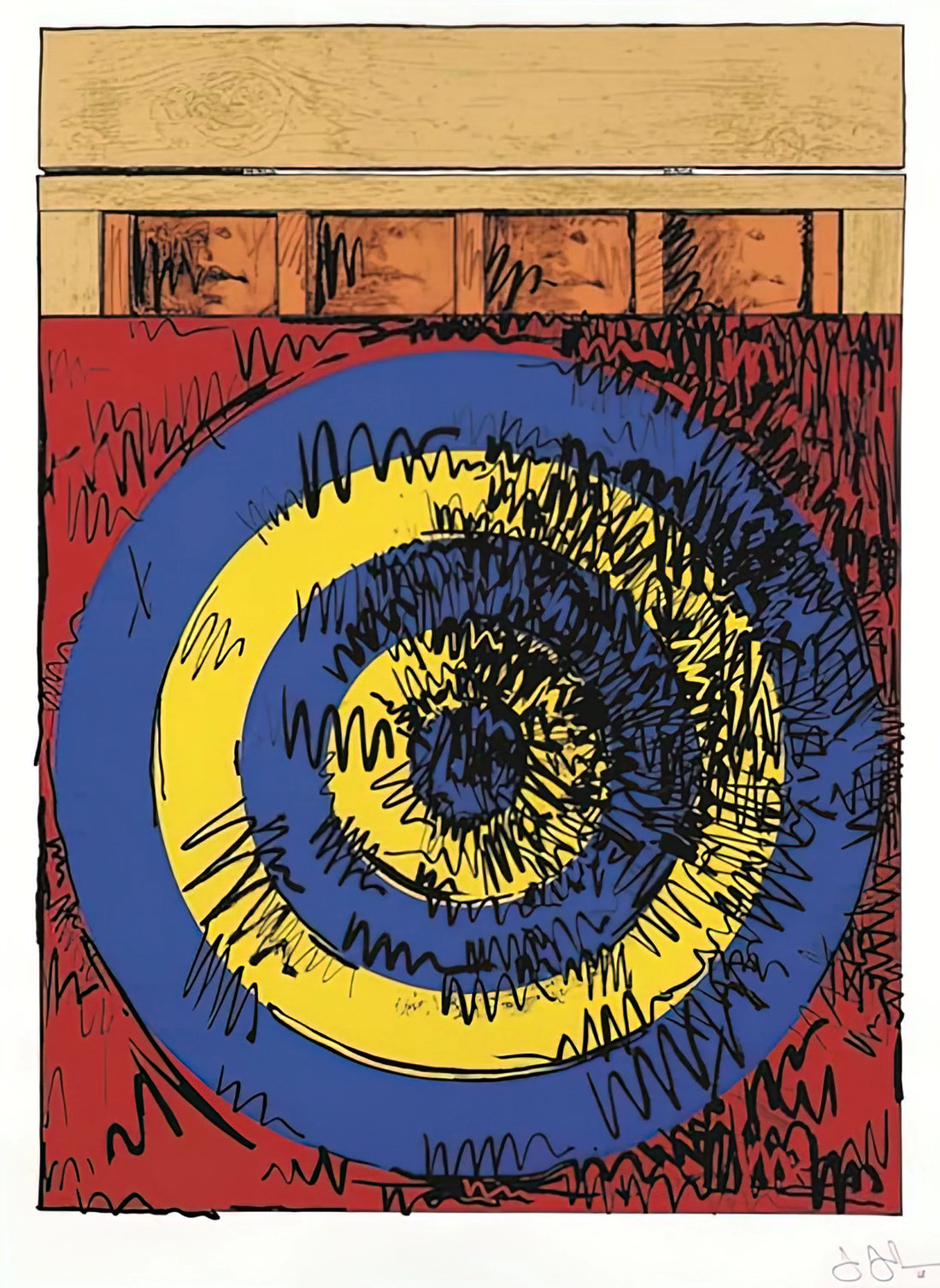Jasper Johns by Michael Crichton: The Unlikely Intersection of Art and Literature - TARGET WITH FOUR FACES ULAE 55 1968 by Jasper Johns
