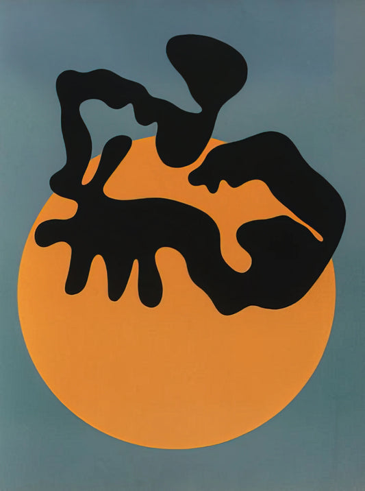 Jean Arp Print: Exploring the Abstract Master's Legacy Through Museum-Quality Reproductions - Not far from the sun, the moon and the stars by Jean Arp