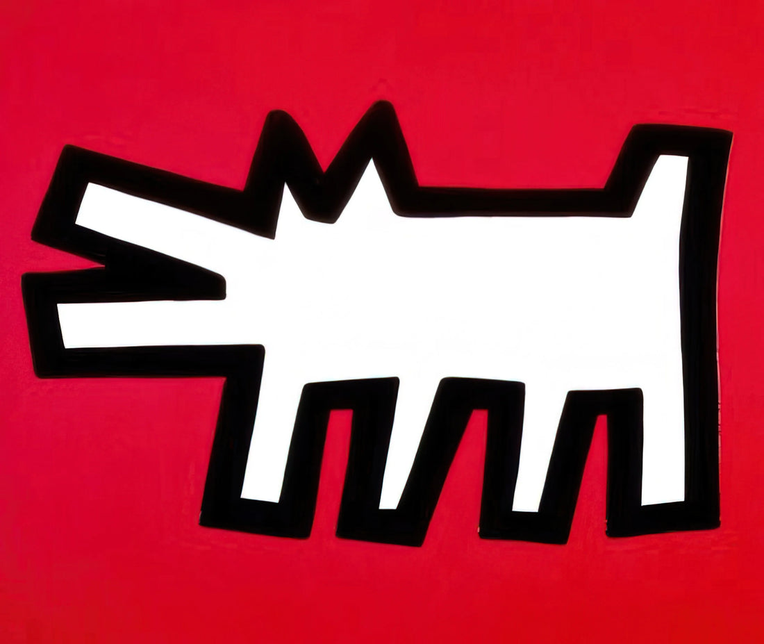 Jean-Michel Basquiat & Keith Haring: The Revolutionary Duo Who Transformed 1980s Art - BARKING DOG 1990 by Keith Haring