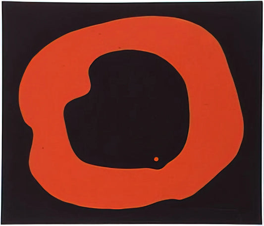 Jiro Yoshihara Brushed Aluminum Print: The Gutai Pioneer's Legacy in Modern Art Reproduction - Untitled - Art Informel, Minimalism by Jiro Yoshihara