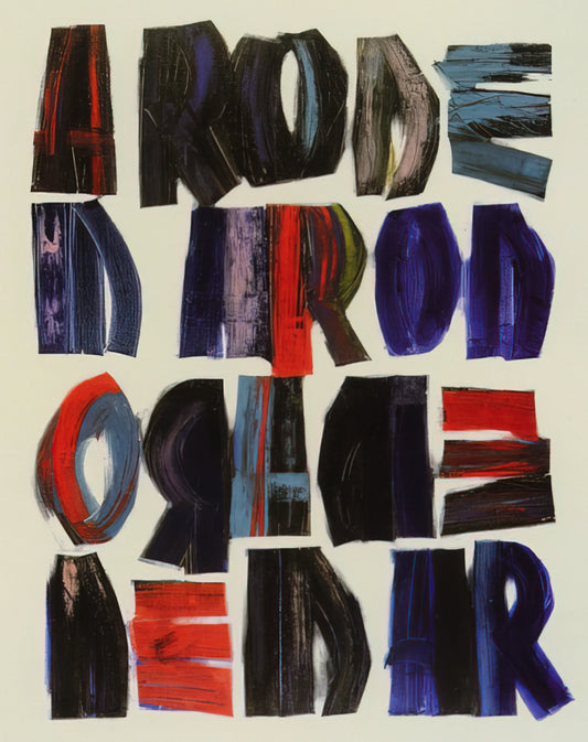 João Vieira Print: A Guide to the Portuguese Artist's Graphic Work and Legacy - Uma rosa é - 1968 by Joao Vieira